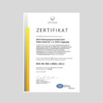 ZER QMS Zertifikat DIN EN ISO 14001:15