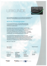 Urkunde_Klimaschutz-Unternehmen e.V._BÜCHL Firmengruppe_11.03.2024